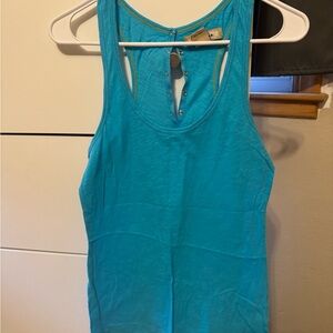 Arizona Jean Company Turquoise Racerback Tank with Snap Detail